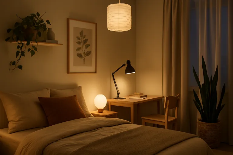 Sfeer met licht, textiel en decor