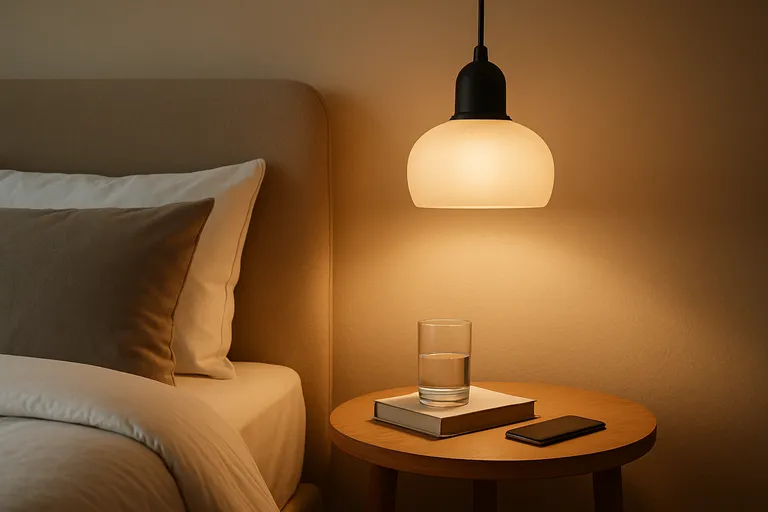 Waarom een hanglamp boven je nachtkastje?